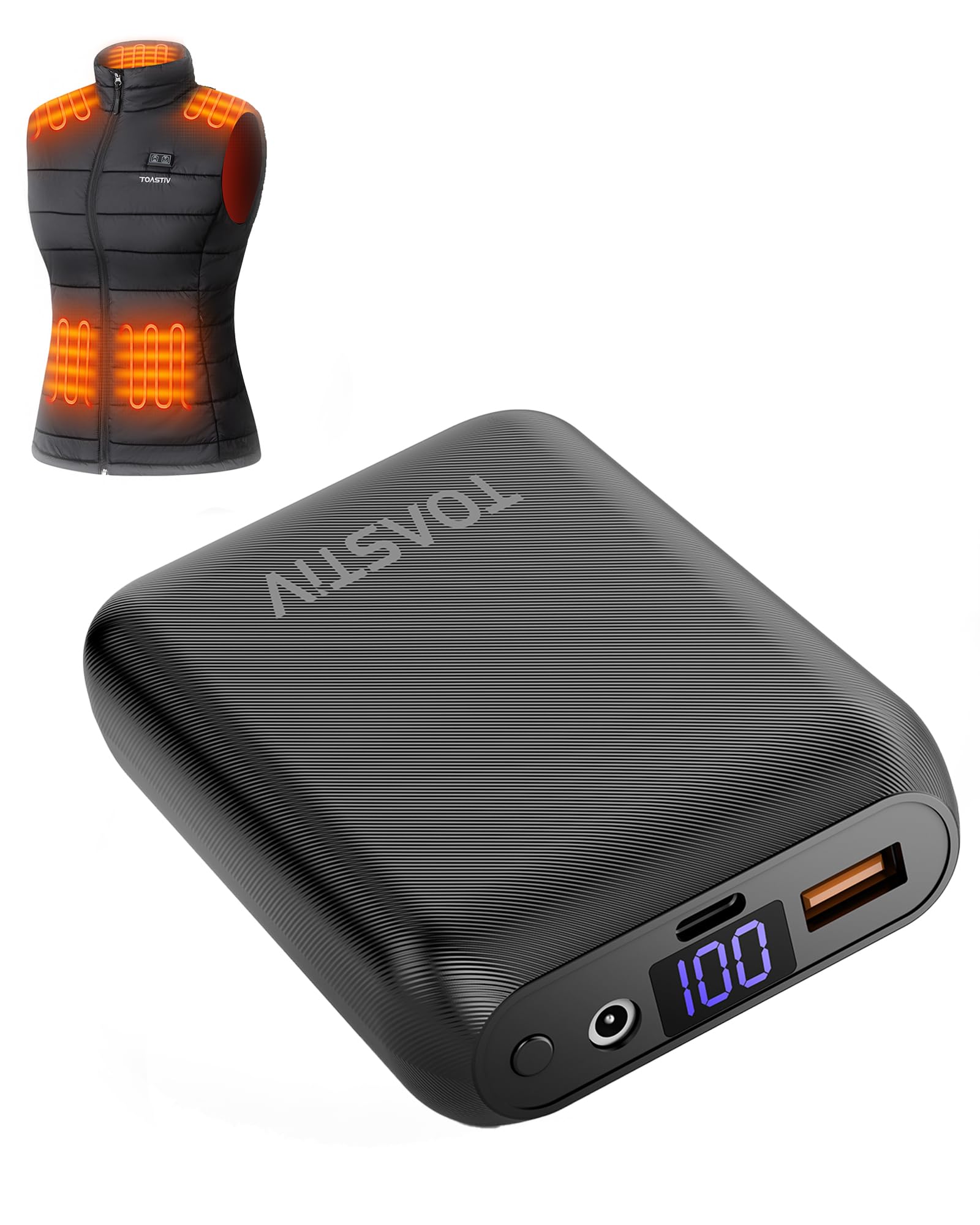 Amazon.com: Toastiv 7.4V/5V 16000mAh Heated Vest Battery Pack